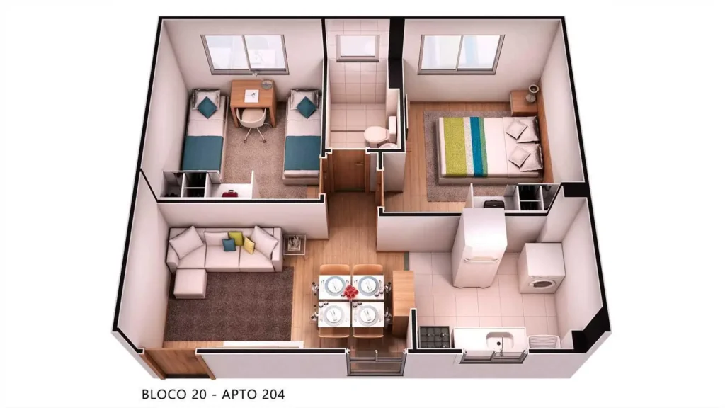 RESIDENCIALJARDIMDOATALAIA_ISOMETRICA_APTO204BLOCO20_P6