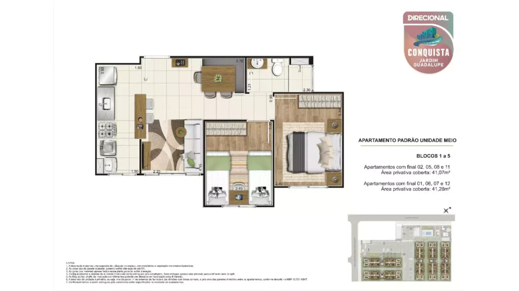 Planta 1 Conquista Jardim Guadalupe