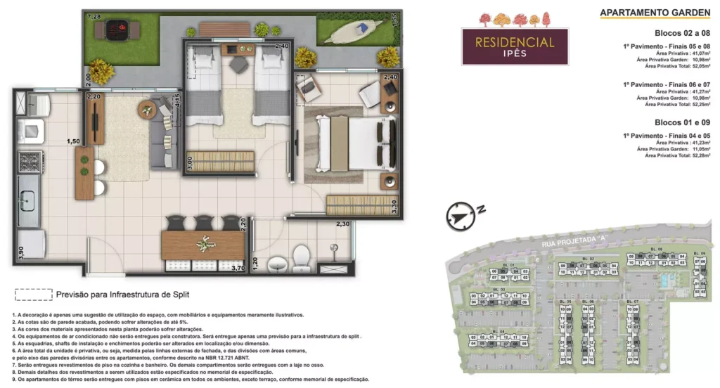 Planta 1 Residencial Jerivá Olinda Ellis