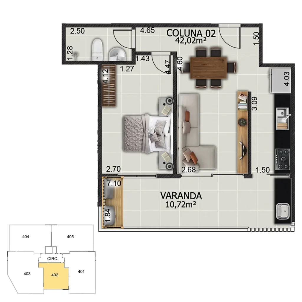 Planta 1 Residencial Dianthus