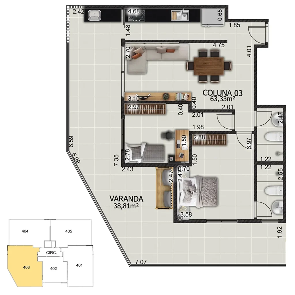 Planta 4 Residencial Dianthus