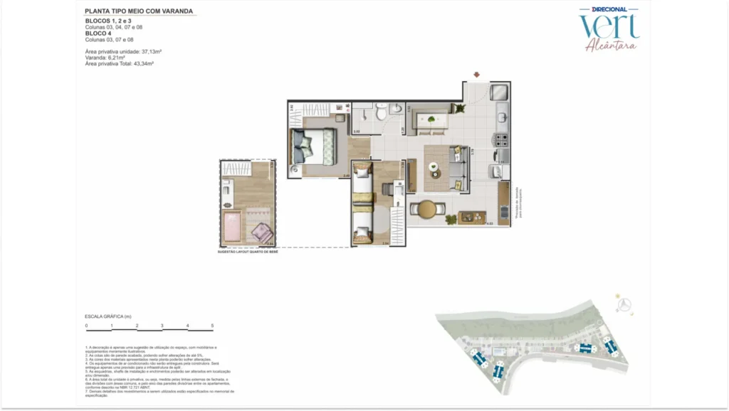 2 Planta-ApartamentoTipoMeioVaranda-DirecionalVertAlcantara