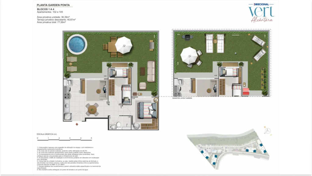 5 Planta-ApartamentoGardenPonta-DirecionalVertAlcantara