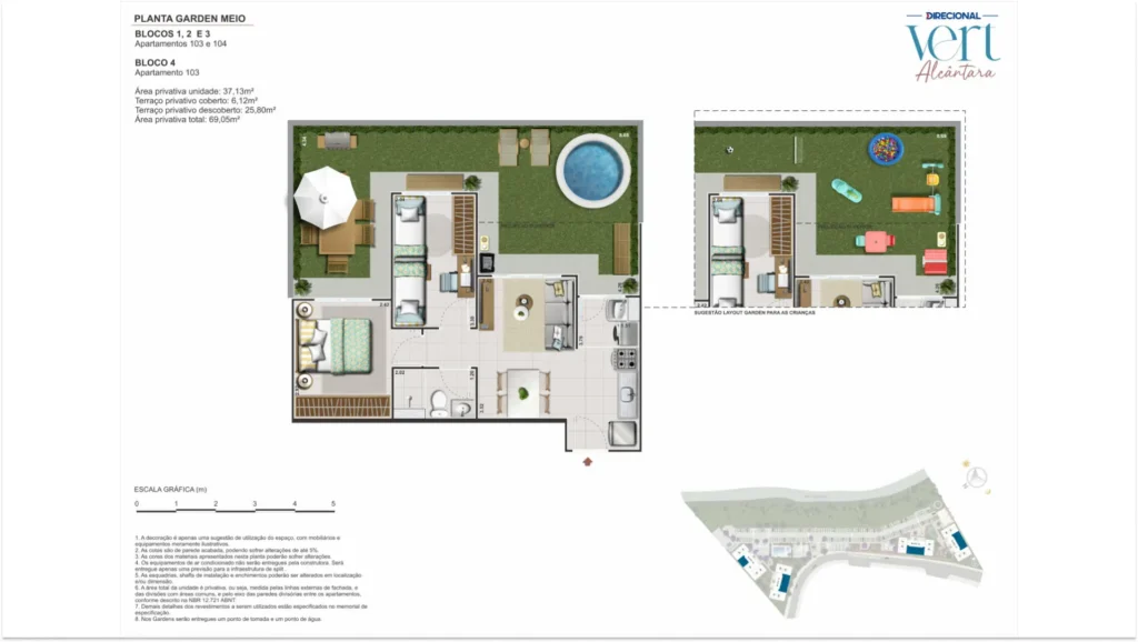 6 Planta-ApartamentoGardenMeio-DirecionalVertAlcantara