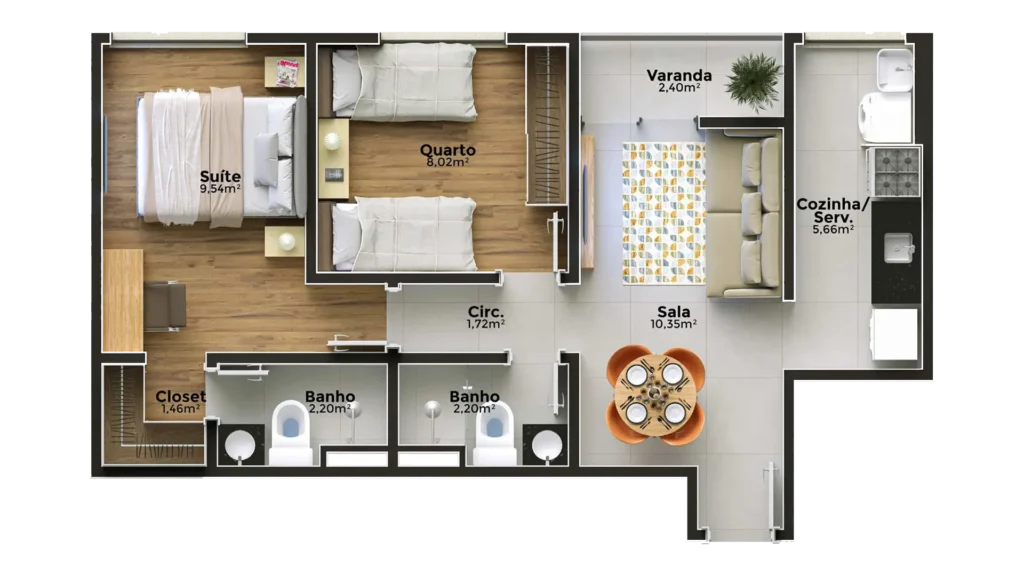 Bosque Residence- Crescer Niterói Planta 5