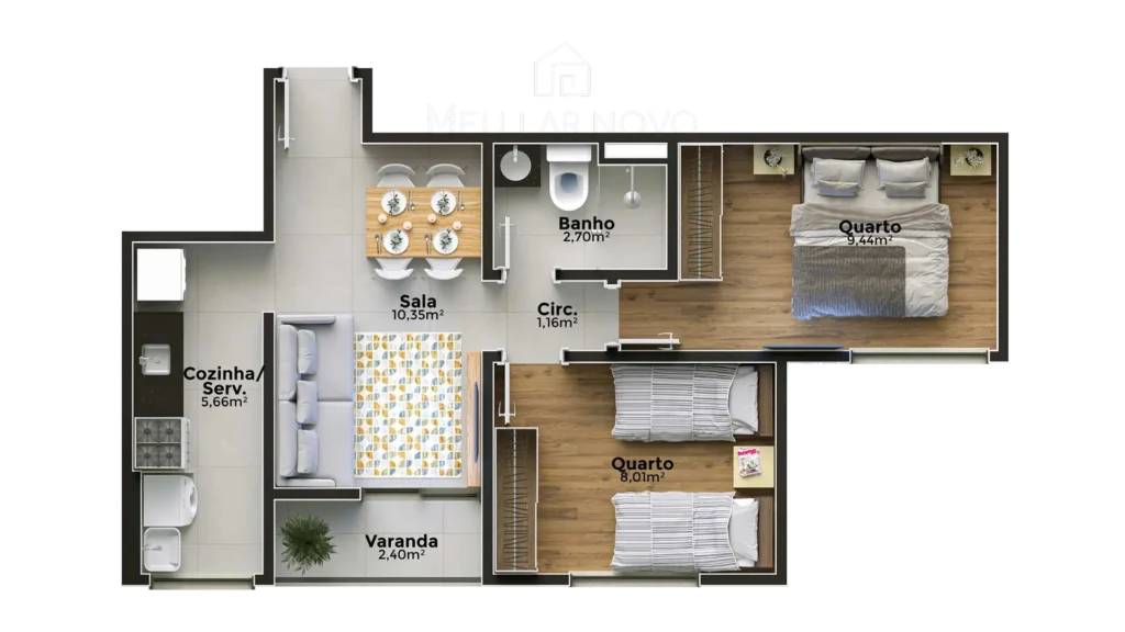 Bosque Residence- Crescer Niterói Planta 7